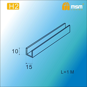 Направляющая нижняя Н2 - 1 метр #234543
